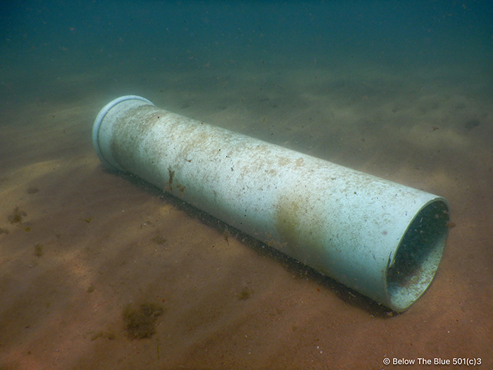 Underwater construction debris at Lake Tahoe