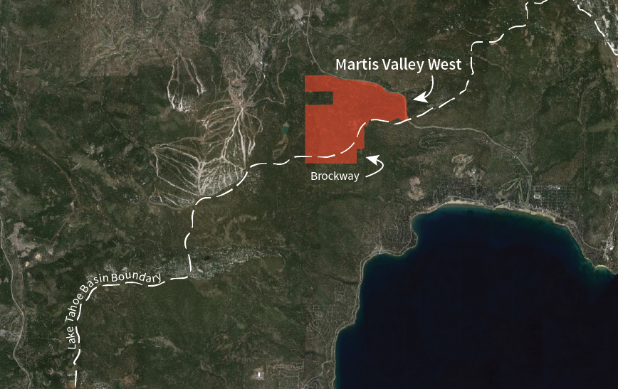 Map showing location of Martis Valley West proposal